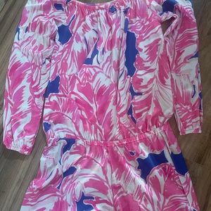 Lilly Pulitzer three-quarter sleeve romper.